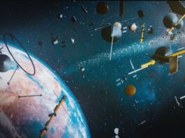 space debris from satellites crash